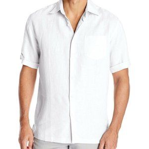 Cubavera Men's Solid Short Sleeve Woven Shirt